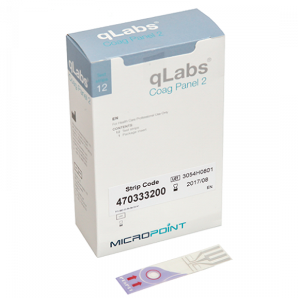 Micropoint Biotechnologies Тест-полоска qLabs Coag Panel 2 Test Strip 12 шт/упаковка